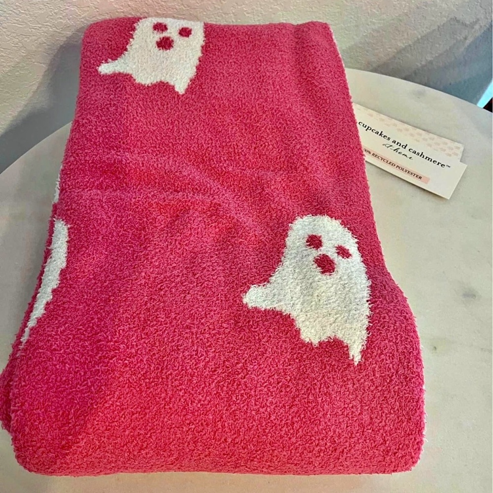 Cupcakes and Cashmere Pink Ghost Blanket